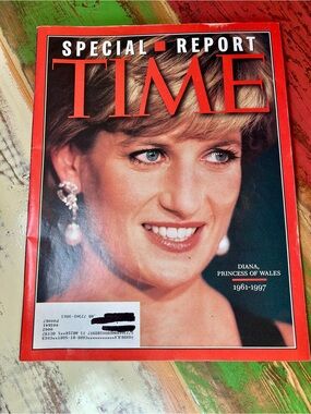 Vintage 1997 Princess Diana TIME Magazine Cover Art 90s Aesthetic Gallery Wall